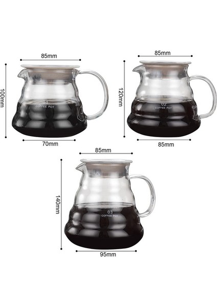 360ML Tarzı Sürahi Damlama Cezve Kahve Su Isıtıcısı Bira Barista Percolator Bardağa Dökün Menzil Kahve Sunucusu 360ML 600ML 800ML Şeffaf (Yurt Dışından)