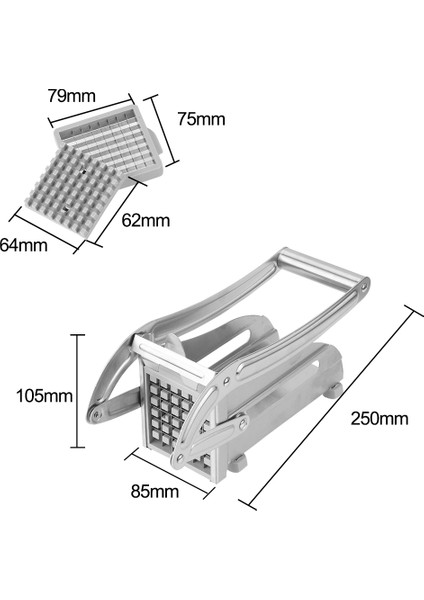 Küçük Stil Patates Şerit Kesici Ev Pratik Paslanmaz Çelik Mutfak Alet Sebze Aletleri Salatalık Kesme Makinesi Er Dilim (Yurt Dışından) fırsatları