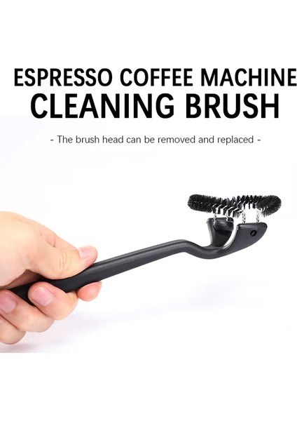 58MM Stil Kafa mm Espresso Kahve Makinesi Temizleme Fırçası Değiştirilebilir Başlık Kahve Makinesi Cafe Öğütücü Temizleyici Demleme Kafası Temizleme Aracı (Yurt Dışından)