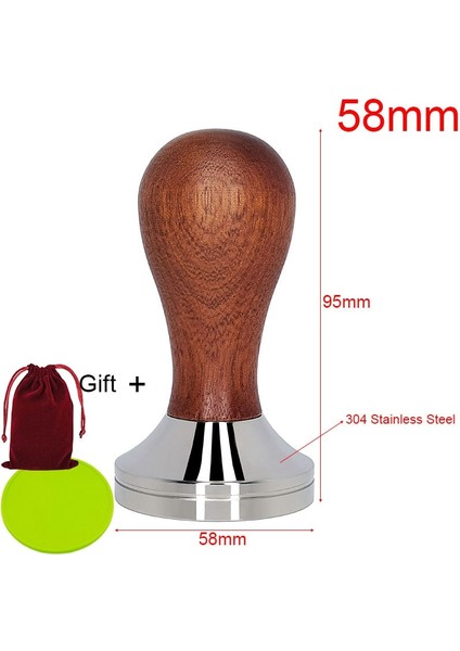 Pingtamper 58MM Stili Calibrated Tamper Pressure For Cof And Espresso Mat Powder Hammer Tampers Portafilter Cof Ware Milk Cup (Yurt Dışından)