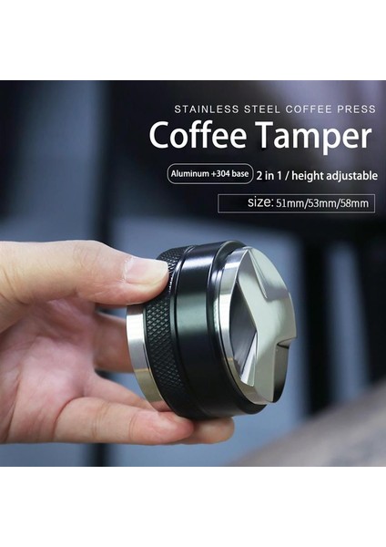 51 mm Tarzı Tamperler Kahve Dağıtıcı Ayarlanabilir Üç Açılı Eğimler Palm Tamper Espresso Dağıtım Aracı Saplı Çift Taraflı (Yurt Dışından) fiyatları