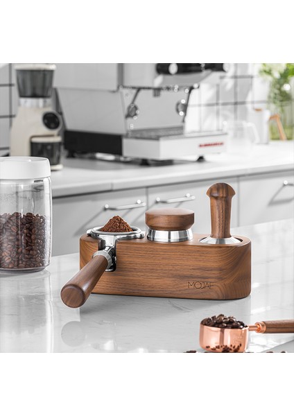 58MM Tarzı Kahve Sabotaj Tutucu Filtre Standı Ceviz Espresso Dağıtıcı Mat Raf Kahve Makinesi Aracı Aksesuarları Barista Hediye (Yurt Dışından)