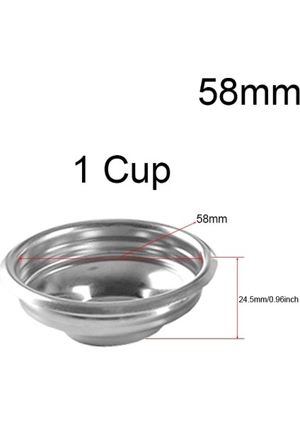 58MM 1 Bardak Sepeti Stili Kahve Sabotaj Düz Tamper Tabanı Barista Espresso Presi, Silikon Mat Dozaj Halkası Toz Bardağı (Yurt Dışından)