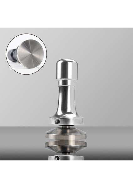 Gümüş Tarzı 57 mm Esneklik Ayarlanabilir Kahve Sabotaj Basınç Pres Çekiç Paslanmaz Çelik Alüminyum Saplı Cafe Aksesuarı (Yurt Dışından)