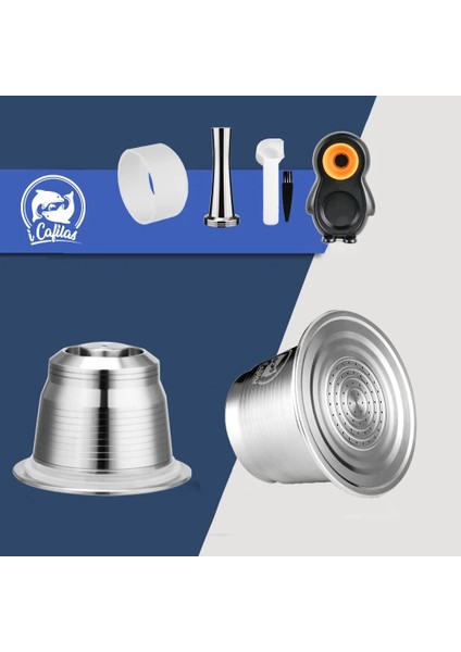 1 Tamper Style Icafilas Doldurulabilir Kahve Kapsülleri Nespresso ile Uyumlu Yeniden Kullanılabilir Kapsüller Inissia Capsula Nespresso Yeniden Kullanılabilir (Yurt Dışından) fırsatları