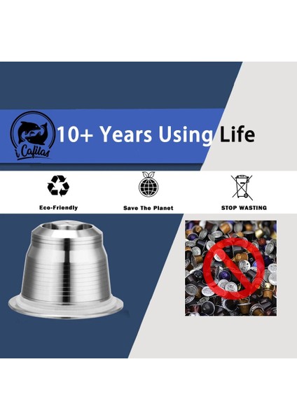 1 Tamper Style Icafilas Doldurulabilir Kahve Kapsülleri Nespresso ile Uyumlu Yeniden Kullanılabilir Kapsüller Inissia Capsula Nespresso Yeniden Kullanılabilir (Yurt Dışından) indirimleri