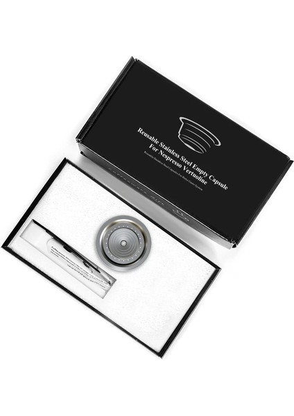 1 Kapsül Tarzı 70ML Nespresso Vertuo Yeniden Kullanılabilir Kapsül Yeniden Kullanılabilir Paslanmaz Çelik Nespresso Vertuoline Cafe Bardakları Kafeterya Filtre Kapsülleri (Yurt Dışından)