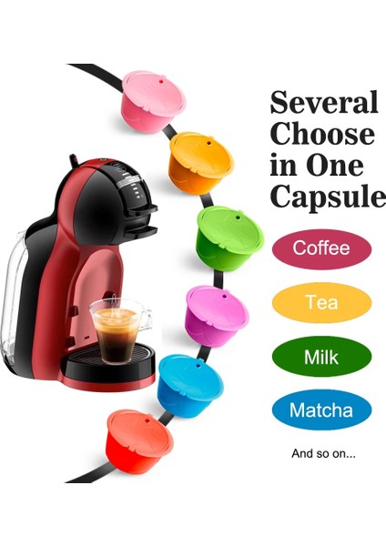 1 Yeşil Kapsül Stili Dolce Gusto Kahve Makinesi Için Yeniden Kullanılabilir Kahve Kapsülü Capsula De Café Rose Style (Yurt Dışından)