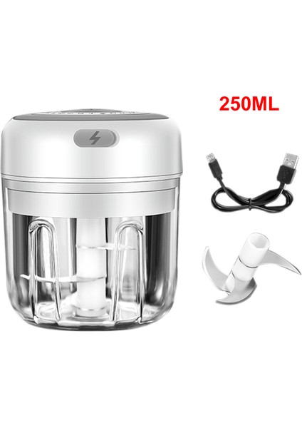 250ML Stili Mutfak Aksesuarları Alet Elektrikli Sarımsak Ezici Zencefil Somun Kırıcı Et Kıyma Gıda Parçalayıcı Doğrama Sarımsak Araçları Makinesi (Yurt Dışından)