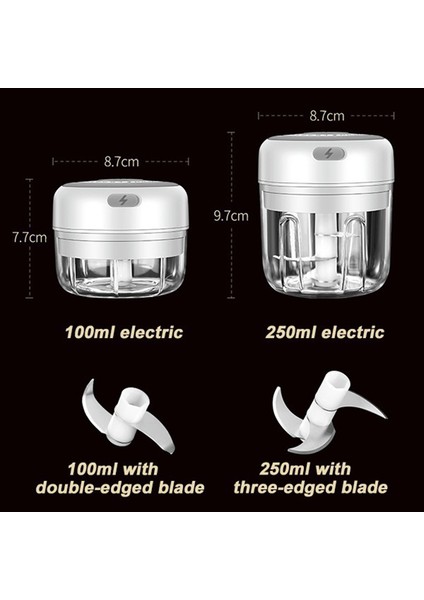 250ML Stili Mutfak Aksesuarları Alet Elektrikli Sarımsak Ezici Zencefil Somun Kırıcı Et Kıyma Gıda Parçalayıcı Doğrama Sarımsak Araçları Makinesi (Yurt Dışından) fırsatları