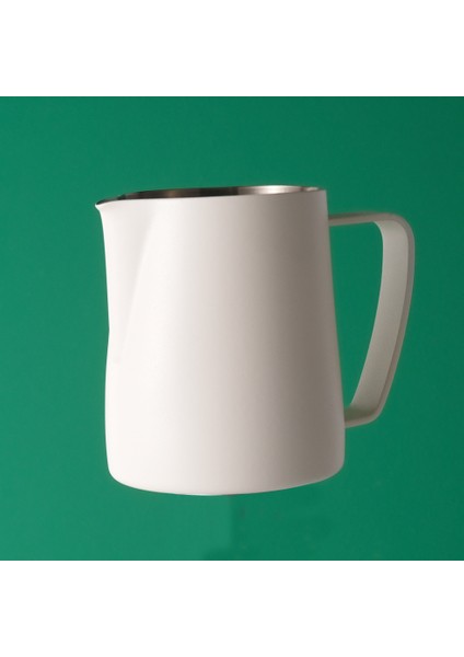 Beyaz Stil 600 ml ml Süt Buharda Köpürtme Sürahi Paslanmaz Çelik Yapışmaz Süt Sürahisi Çekme Çiçek Fincan Kahve Cappuccino Latte Sanat (Yurt Dışından)