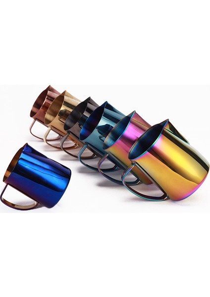 Beyaz Stil 600 ml ml Süt Buharda Köpürtme Sürahi Paslanmaz Çelik Yapışmaz Süt Sürahisi Çekme Çiçek Fincan Kahve Cappuccino Latte Sanat (Yurt Dışından) modelleri