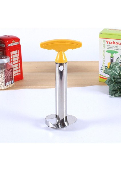 Sarı Stil Eapple Dilimleme Soyucu Soyucu Paslanmaz Çelik Meyve Araçları Pişirme Araçları Mutfak Aksesuarları Mutfak Aletleri (Yurt Dışından)