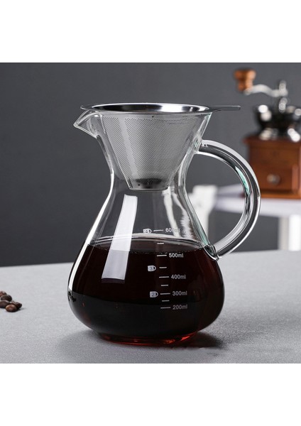 600ML Tarzı 800 ml Isıya Dayanıklı Cam Kahve Su Isıtıcısı Paslanmaz Çelik Filtre Damla Bira Sıcak Bira Cezve Damlatıcı Payı Filtreli Fincan (Yurt Dışından) fiyatları