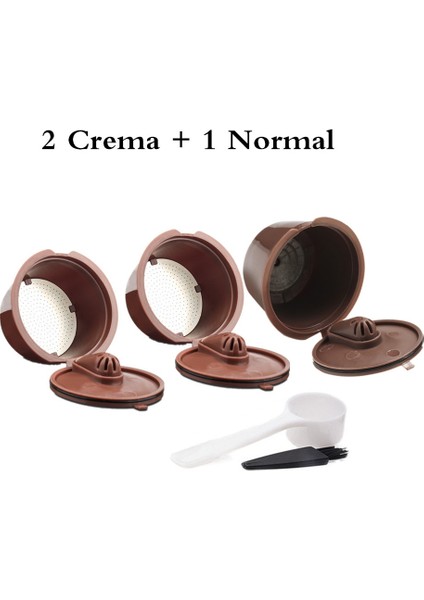 1 Normal 2 Krema Tarzı Dolce Gusto Için Paslanmaz Çelik Kahve Kapsülü Doldurulabilir Yeniden Kullanılabilir Nescafe ile Uyumlu Dolce Gusto Yeniden Kullanılabilir Kahve Filtreleri (Yurt Dışından)
