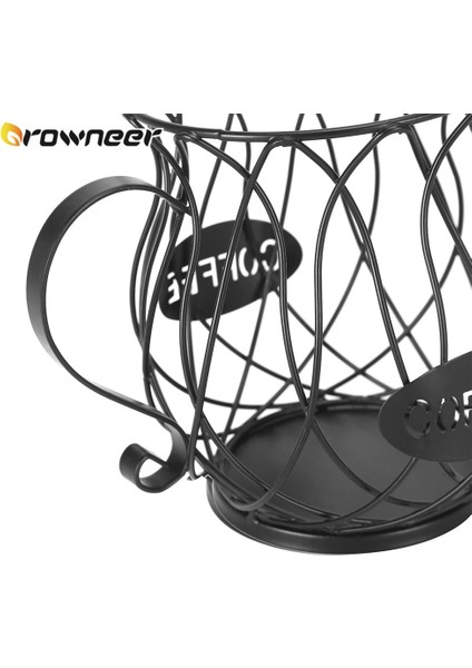 Siyah Stil Büyük Kapasiteli Çok Işlevli Içi Boş Kahve Kapsül Sepeti Anti-Pas Yaratıcı Demir Tel Galvanik Altın Sprey Saklama Fincan (Yurt Dışından) fırsatları