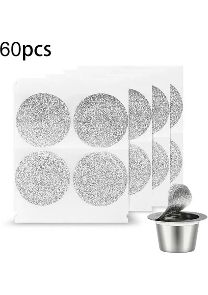 60PCS Style Alüminyum Folyo Kahve Kapsül Mühür Kapakları Nespresso Kahve Pod Filmi Için Bakla Çıkartmalar Yeniden Kullanılabilir Italyan Kahve Filtreleri Kapak (Yurt Dışından)