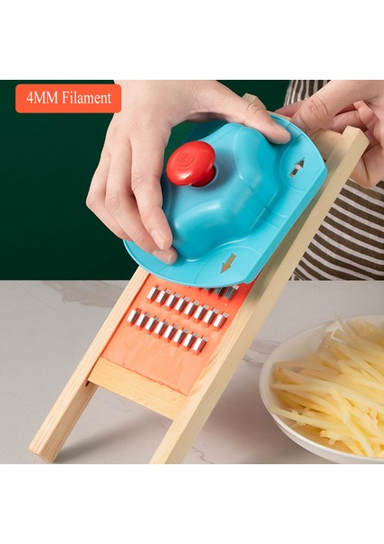 4mm Tarzı Patates Rende Sebze Dilimleme Meyve Havuç Soyucu Ahşap Paslanmaz Çelik Hasır Parçalayıcı Kalın Tel Ev Mutfak Aksesuarları (Yurt Dışından) fırsatları