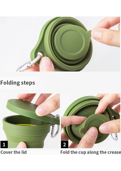 Yeşil Stil Konco 150ML Taşınabilir Katlanır Bardaklar Silikon Bpa Ücretsiz Su Bardağı Geri Çekilebilir Içme Bardağı Açık Seyahat Su Kapaklı Bardak (Yurt Dışından) modelleri