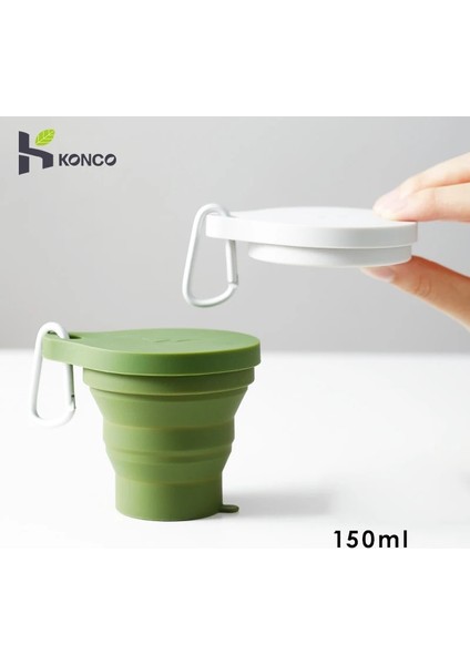 Yeşil Stil Konco 150ML Taşınabilir Katlanır Bardaklar Silikon Bpa Ücretsiz Su Bardağı Geri Çekilebilir Içme Bardağı Açık Seyahat Su Kapaklı Bardak (Yurt Dışından) fırsatları