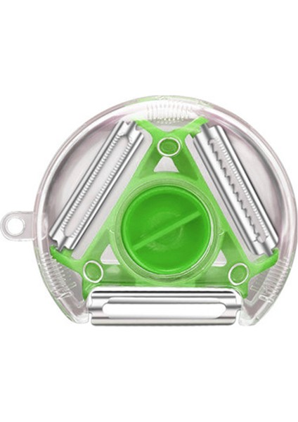 Yeşil Tarzı Sihirli Üçlü Soyucu Seti Dilimleme Paslanmaz Çelik Soyucu Parçalayıcı Julienne Kesici Çok Soyma Bıçağı Rende Mutfak Aracı (Yurt Dışından)