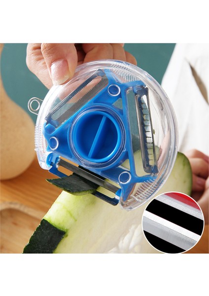 Yeşil Tarzı Sihirli Üçlü Soyucu Seti Dilimleme Paslanmaz Çelik Soyucu Parçalayıcı Julienne Kesici Çok Soyma Bıçağı Rende Mutfak Aracı (Yurt Dışından) indirimleri