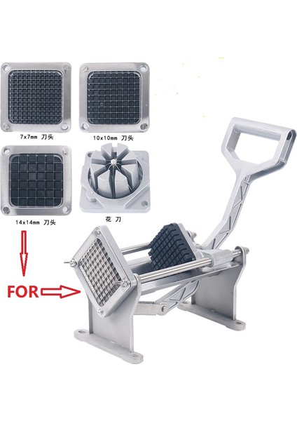 7mm Tarzı 3 Bıçak Boyutu Paslanmaz Çelik Kızartma Makinesi Aksesuarı Parçaları Fransız Kızartma Patates Kesiciler (Yurt Dışından) fiyatları