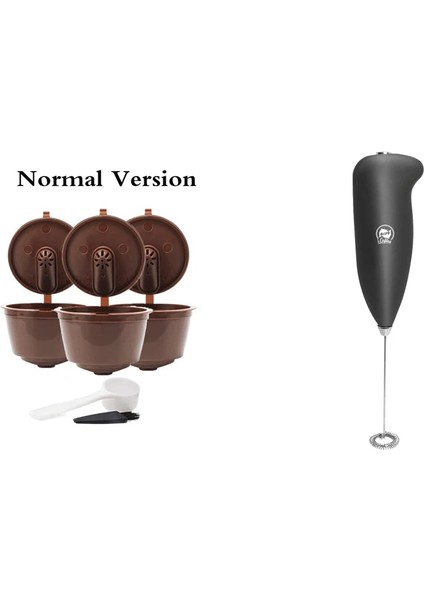 3 Normal 1köpürtücü Tarzı Dolce Gusto Için Paslanmaz Çelik Kahve Kapsülü Doldurulabilir Yeniden Kullanılabilir Nescafe ile Uyumlu Dolce Gusto Yeniden Kullanılabilir Kahve Filtreleri (Yurt Dışından)