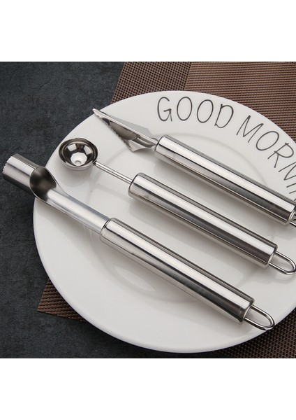 B Tarzı Sebze Oyma Bıçağı Aracı Paslanmaz Çelik Set Elma Kesici Kavun Kaşık Gadget Patates Soyucu Mutfak Meyve Oyma Aracı (Yurt Dışından) modelleri