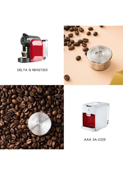 Açık Yeşil Tarzı Delta Q Kapsüller Için Icafilas Yeniden Kullanılabilir Paslanmaz Çelik Filtre Espresso Lavazza Noktası Makinesi Için Crema Versiyonu Kahve Pod (Yurt Dışından)