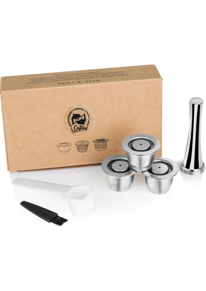 Turuncu Tarzı Icafilas Nespresso Paslanmaz Çelik Kahve Filtreleri Için Yeniden Kullanılabilir Kahve Kapsülü Espresso Kahve Crema Pod Maker Yeni Yükseltildi (Yurt Dışından)