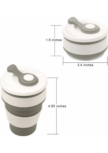 Açık Yeşil Tarzı Cof Mugs Travel Collapsible Silicone Cup Folding Water Cups Bpa Free Food Grade Drinking Ware Mug Tea Cof Cups (Yurt Dışından) fırsatları