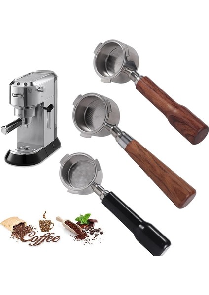 1 Takım Stili Ec ECO310 Ecp Ecp BCO420 Espresso Kahve Aracı Için 51MM Portafilter Dipsiz Tutucu بورتافلتر ديلونجي (Yurt Dışından) modelleri