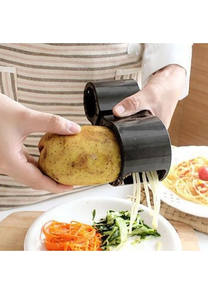 Siyah Stil Mutfak Aksesuarları Çift Kafalı Spiral Dilimleyici Rende Zuoodle Spagetti Makinesi Sebze Bıçağı Soyma Bıçağı Kalemtıraş (Yurt Dışından) fiyatları
