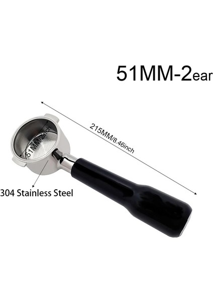 P 2kulak 51MM 304SS Stili 304 Paslanmaz Çelik mm Çift Taraflı Kahve Tamper 3 Açılı Eğimli ve Düz Tabanlı, Espresso Kahve Porfiltre Filtre (Yurt Dışından)