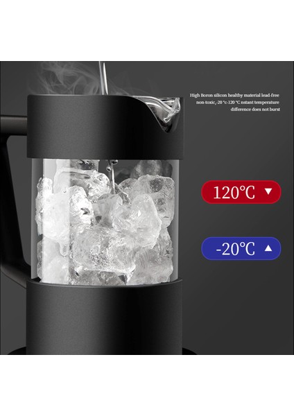 600ML Tarzı L Fransız Pres Kahve Makinesi Yüksek Borosilikat Cam Ev Kahve Bira Süt Köpüğü Köpürtücü Barista Çay Makinesi (Yurt Dışından) fırsatları