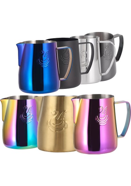 Açık Siyah Stil 400ML ml Elegant Swan Paslanmaz Çelik Kahve Sürahi Süt Köpürtme Fincan Krema Makinesi Barista Craft Espresso Latte Art Sürahi Aracı (Yurt Dışından) fiyatları