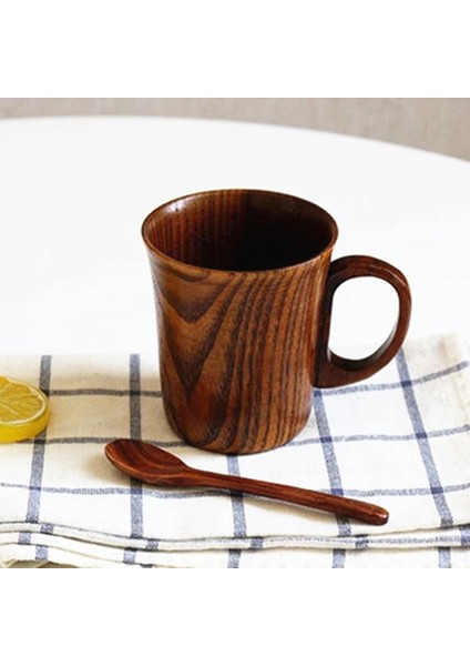 Ahşap Ahşap Bardak 400ML Doğal Ahşap Tahıl Klasik El Işi Fincan Kahve Süt Suyu Yaratıcı Çay Bardağı Kupa Japon Tarzı (Yurt Dışından) modelleri