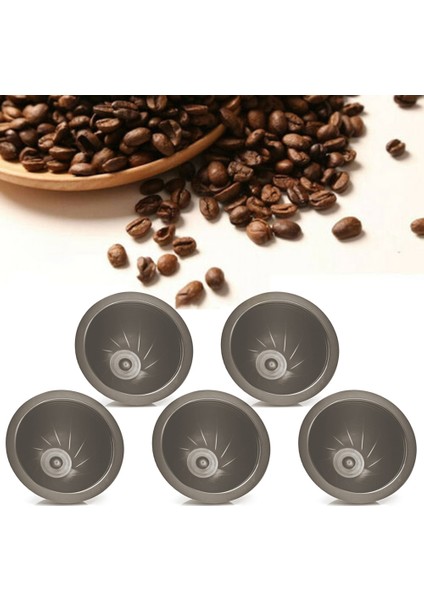 Siyah Stil 5 Adetset Tek Kullanımlık Doldurulabilir Kahve Filtre Fincan Kapsül Nespresso Vertuo Kahve Kapsül Kupası Sabotaj Için Özel Olarak Tasarlanmıştır (Yurt Dışından) fiyatları