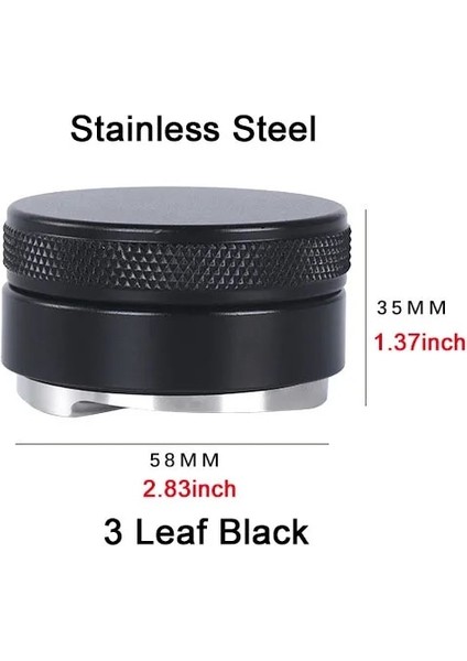 58MM Siyah 304 Stili 304 Paslanmaz Çelik Kahve Sabotaj Kahve Distribütörü Kahve Tozu Çekiç Özelleştirilmiş Kahve Gereçleri Kahve Sabotajları (Yurt Dışından)