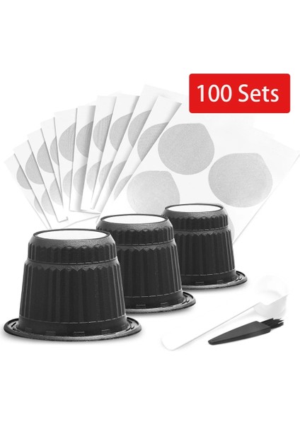 100 Takım Stili Nespresso Kahve Kapsül Kupası Için Crema Geri Dönüşümlü Yeniden Kullanılabilir Kahve Filtresi Tek Kullanımlık Kolay Kullanım (Yurt Dışından)