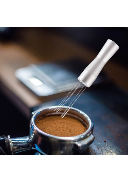A-Gümüş Tarzı 1 Adet Kahve Tozu Sabotaj Dağıtıcı Levelertool Kahve Tozu Espresso Karıştırıcı Karıştırma Aracı Gıda Sınıfı Paslanmaz Çelik Iğneler (Yurt Dışından)