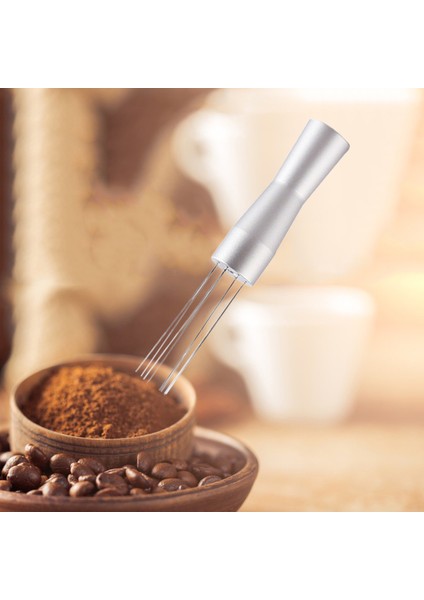A-Gümüş Tarzı 1 Adet Kahve Tozu Sabotaj Dağıtıcı Levelertool Kahve Tozu Espresso Karıştırıcı Karıştırma Aracı Gıda Sınıfı Paslanmaz Çelik Iğneler (Yurt Dışından)