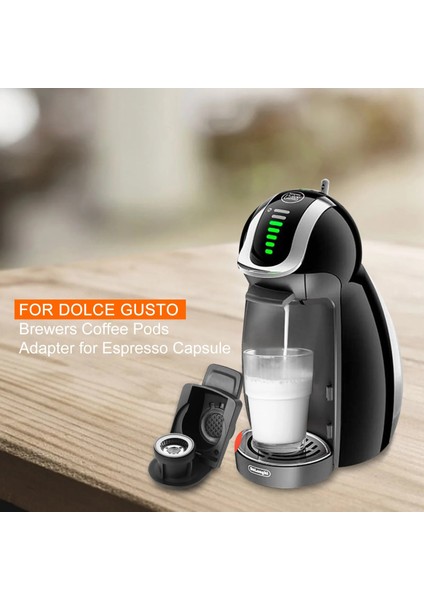 Siyah Stil Yeni Kahve Makinesi Aksesuarları Dolce Gusto Brewers Için Yeniden Kullanılabilir Kahve Kapsül Adaptörü Espresso Kapsül Krema Makinesi #wo (Yurt Dışından) modelleri