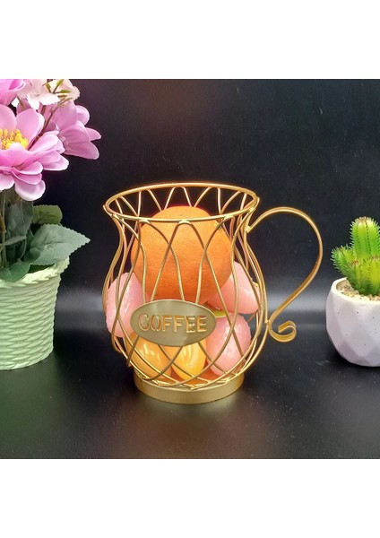 Bir Stil Delikli Kahve Kapsül Depolama Sepeti Yaratıcı Kahve Fincanı Şekilli Meyve Kahve Pod Organizatör Tutucu Ev Cafe Otel Süsleme Için (Yurt Dışından)