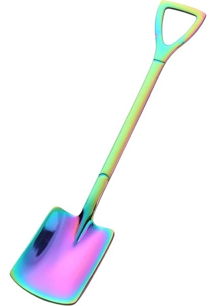 No.6 Tarzı 1 Adet Paslanmaz Çelik Kürek Kahve Kaşığı Set Kepçe Kürek Yaratıcı Çay Kaşığı Dondurma Tatlı Kaşığı Doğum Günü Hediyesi Sofra (Yurt Dışından)