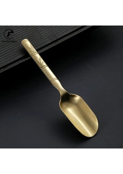 BAMBU-35G Tarzı Pirinç Bakır Yemek Takımı Seti Kaşık Çay Kaşığı Tatlı Kahve Dondurma Kaşığı Mutfak Aksesuarları Bar Araçları Yeni Bambu Yaratıcı (Yurt Dışından) fiyatları