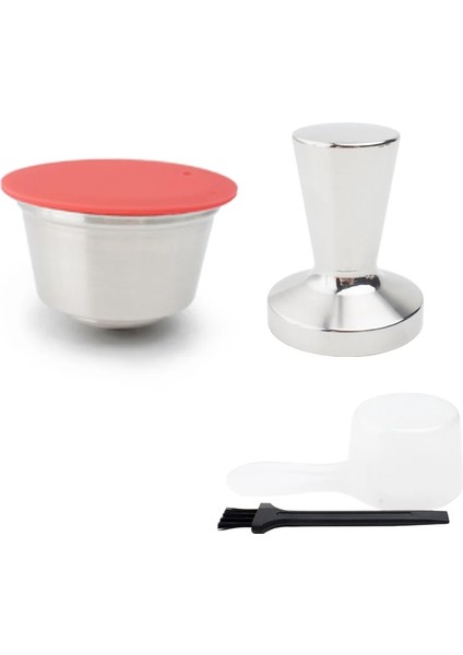 1pod 1 Çelik Kurcalama Stili Paslanmaz Çelik Metal Yeniden Kullanılabilir Kapsül Dolce Gusto Kahve Makinesi Içın Fıt Nescafe Doldurulabilir Filtre Damlatıcı Pod ile Uyumlu (Yurt Dışından)