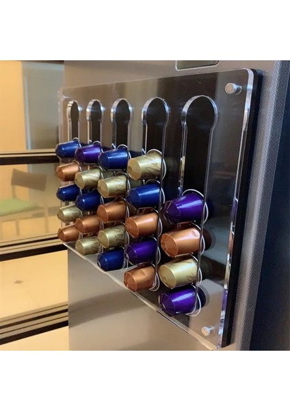 No.1 Tarzı Nespresso Kahve Kapsül Tutucu Standı Döner Kahve Pod Kule Rafı Dönebilen Kahve Pod Depolama Rafları Saklama Kapsülü (Yurt Dışından)