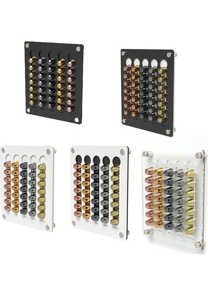 No.1 Tarzı Nespresso Kahve Kapsül Tutucu Standı Döner Kahve Pod Kule Rafı Dönebilen Kahve Pod Depolama Rafları Saklama Kapsülü (Yurt Dışından)
